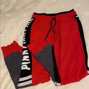 Victoria secret Pink red grey and black sweatpants